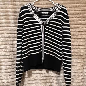 Bagatelle Black and White Striped Sweater